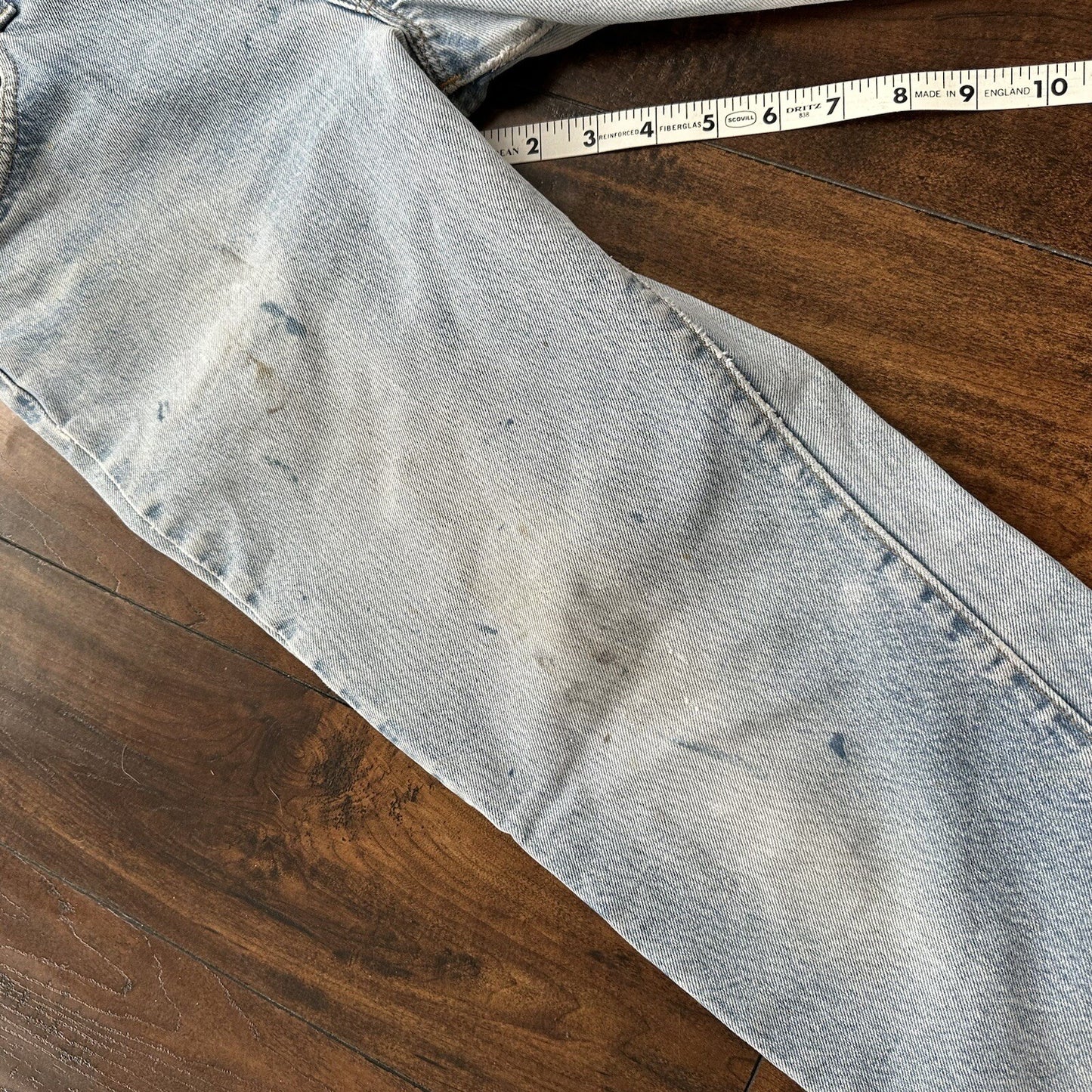 Levis Vintage 80s Redline Selvedge USA 501 XX Jeans Light Wash 33x34 Act 29x29