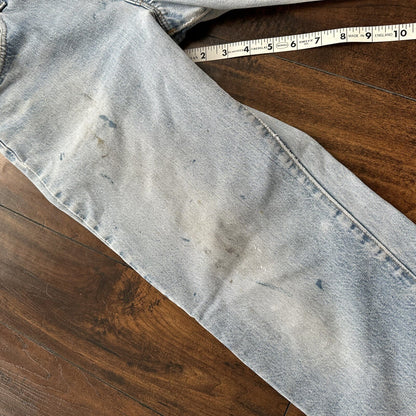 Levis Vintage 80s Redline Selvedge USA 501 XX Jeans Light Wash 33x34 Act 29x29