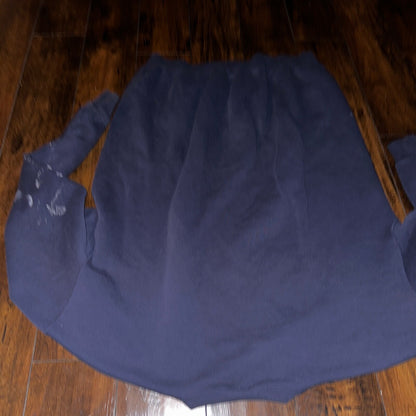Navy Blue Sweatshirt Workout Crewneck 90s Y2K Vintage Gym Thrashed 2XL