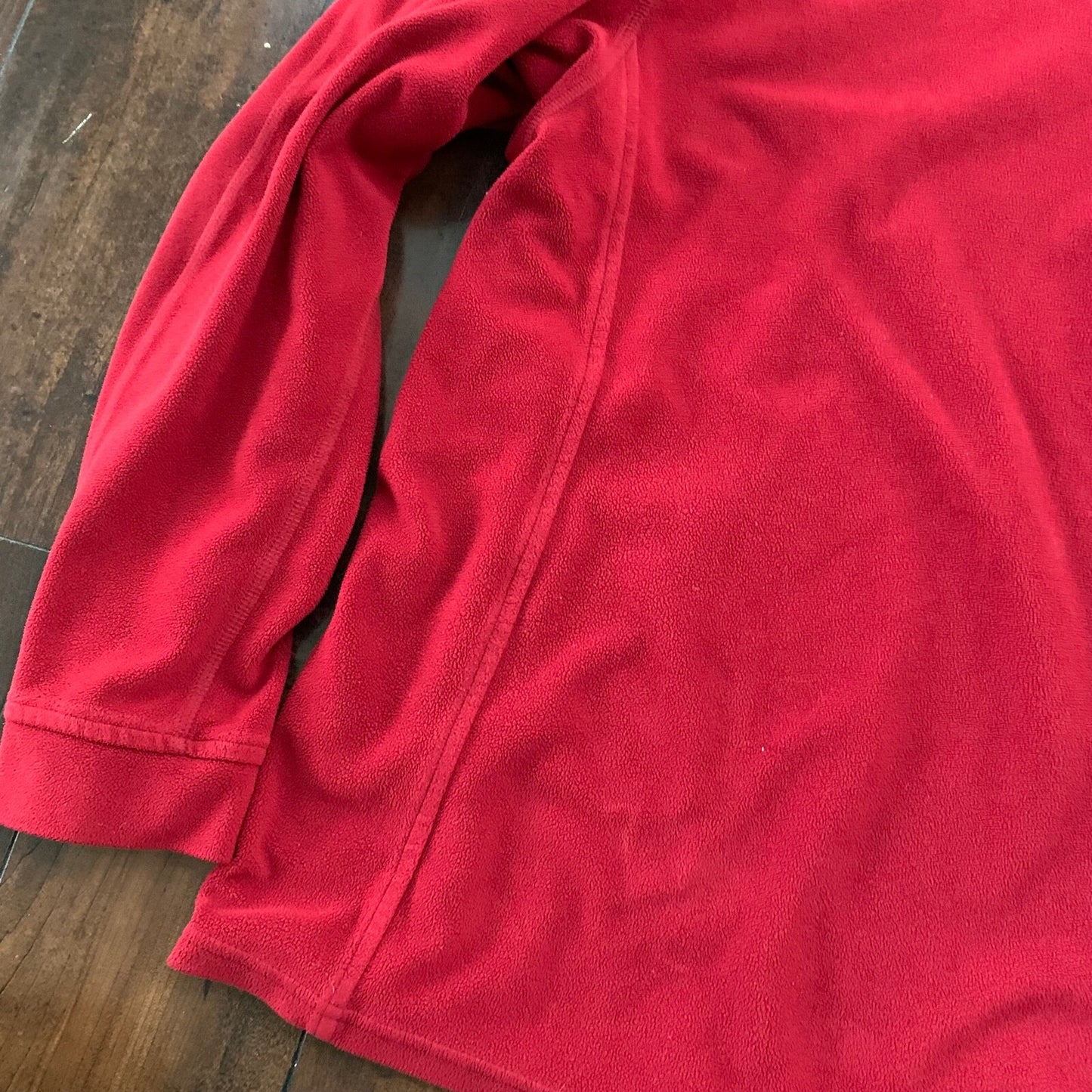 LL Bean Quarter Zip Pullover Fleece Sweater Mens 2XL Red Pockets VTG 90s Style