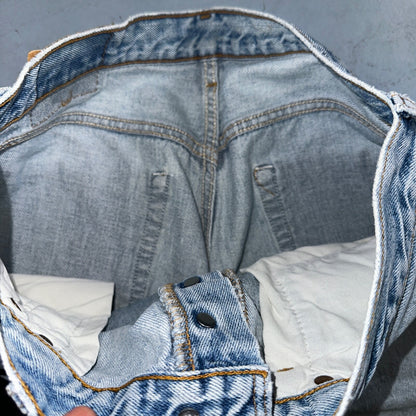 Levis 501 Vintage 90s USA XX Straight Leg Jeans Blue Light Wash 34x34 Act 31x33