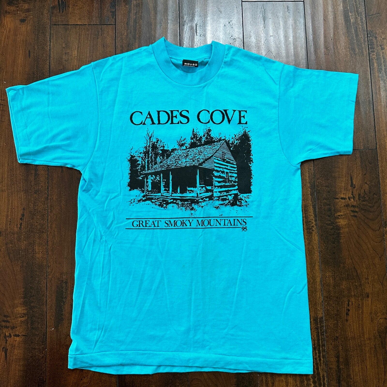 Cades Cove Smoky Mountains Vintage T Shirt Tennessee Travel 90s Single Stitch