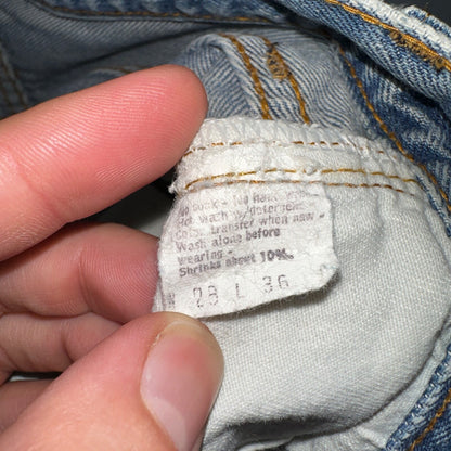 Levis 501 Vintage 80s Redline Selvedge USA XX Jeans Light Wash 28x36 Act 25x31