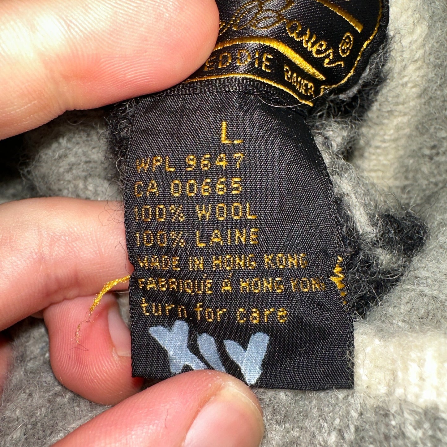 Eddie Bauer Vintage 1992 Wool Turtleneck Fair Isle Pullover Sweater L Womens