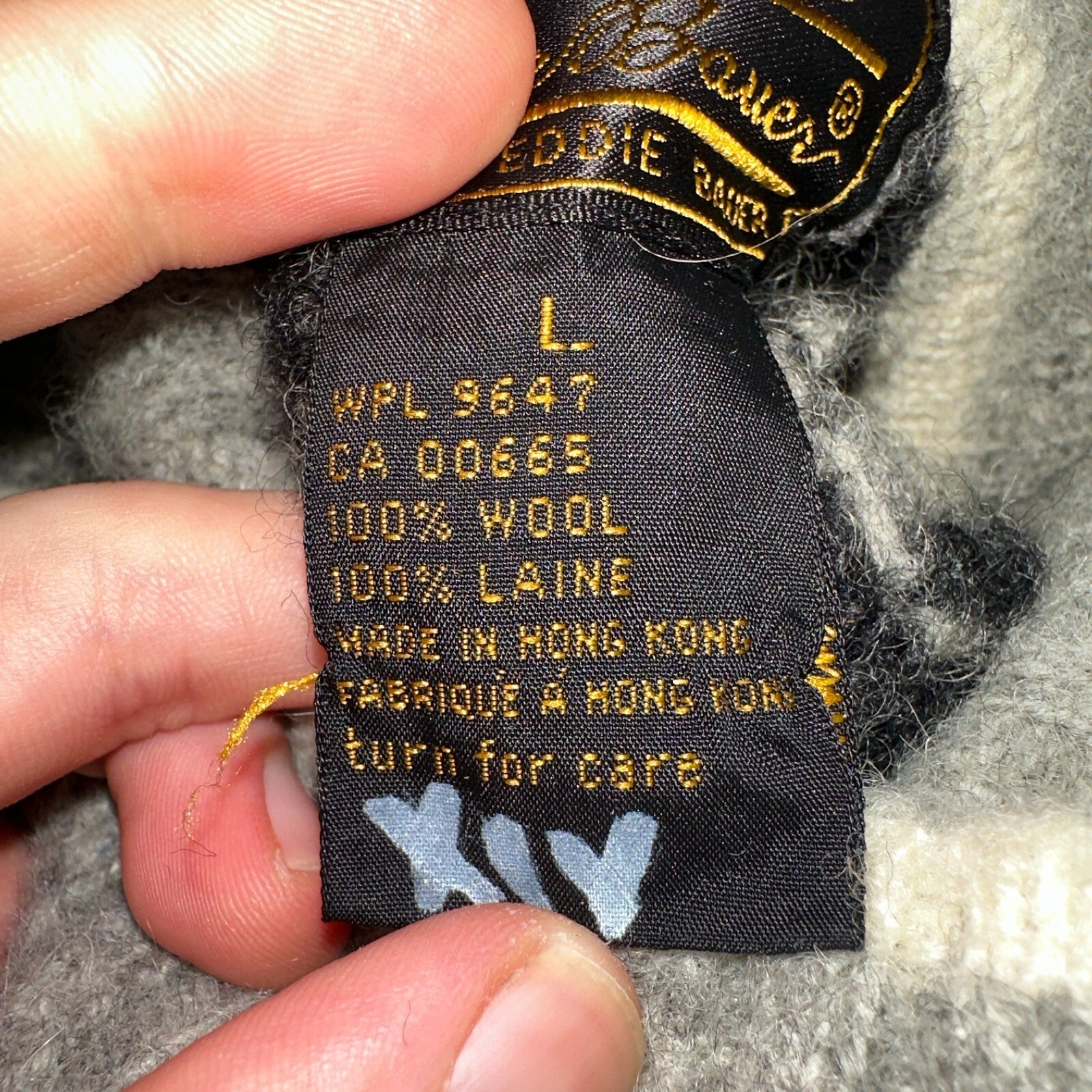 Eddie Bauer Vintage 1992 Wool Turtleneck Fair Isle Pullover Sweater L Womens