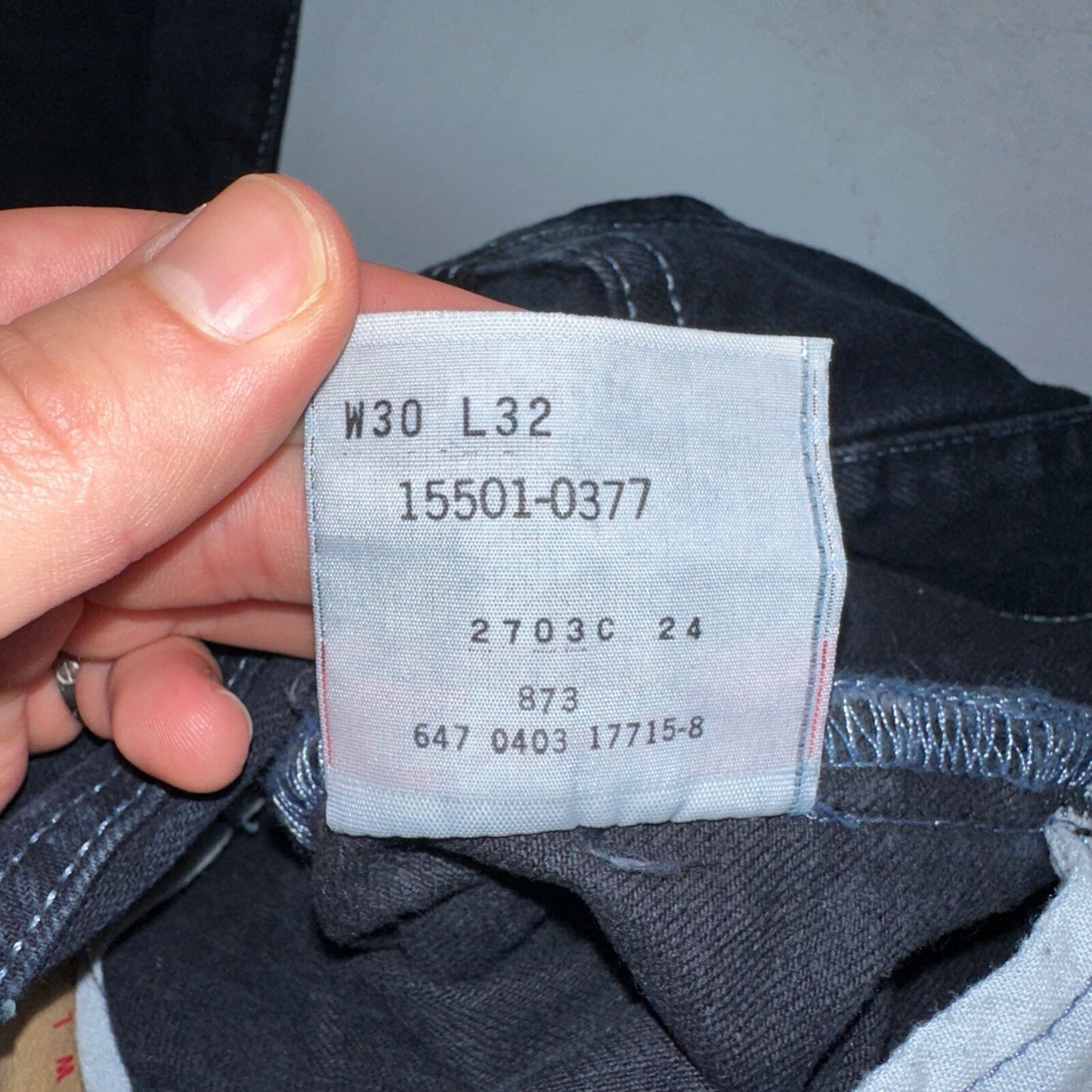 Levis 501 Vintage 90s Mexico Straight Leg Jeans 30x32 Y2K Dark Wash Act 29x31