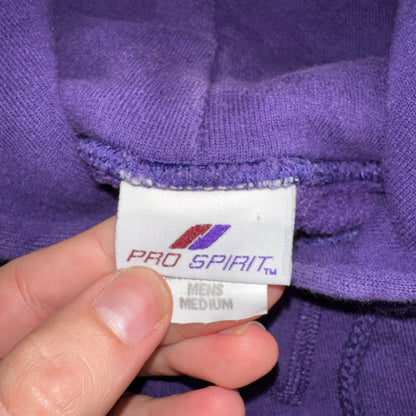 Vintage Pro Spirit Hoodie Adult M Purple Pullover Sweatshirt Made USA Mens 80s