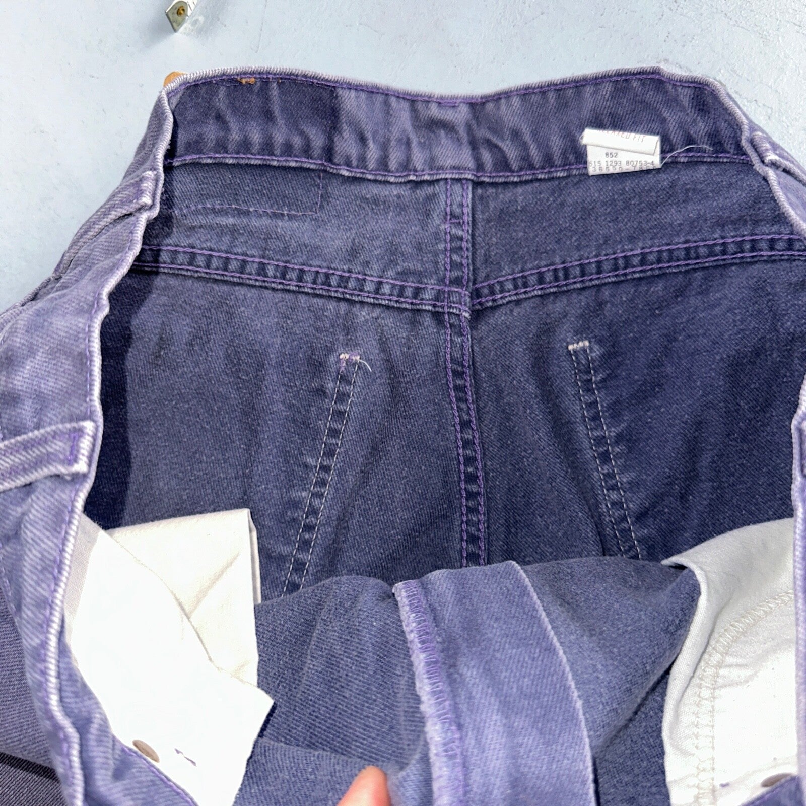 Levis 550 VTG Denim Shorts Mens 38 Purple Wash 1990s Orange Tab 90s 501