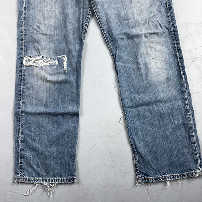 Levis 501 Vintage Y2K 90s XX Straight Leg Jeans Blue Light Wash 36x32 Act 35x31