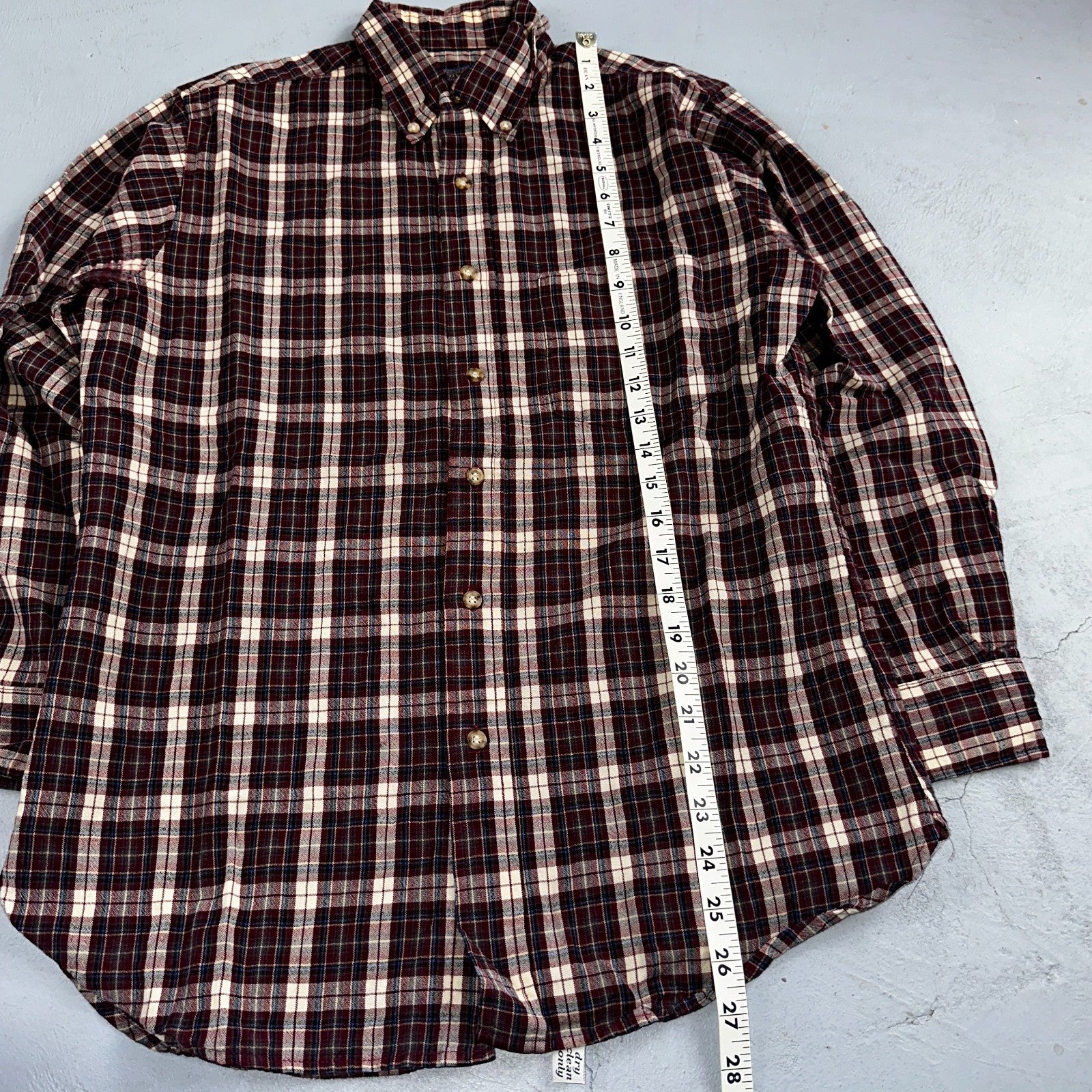 Vintage Pendleton Shirt Mens M Wool Plaid Flannel USA Button 1970s 70s Red