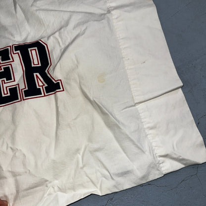 Tommy Hilfiger Vintage Standard Pillowcases White Name Spellout Cool 90s USA