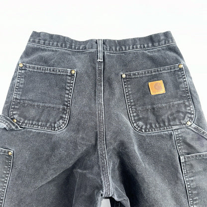 Carhartt VTG Double Knee Carpenter Pants Mexico B01 B136 BLK Black 30x34 A 27x31