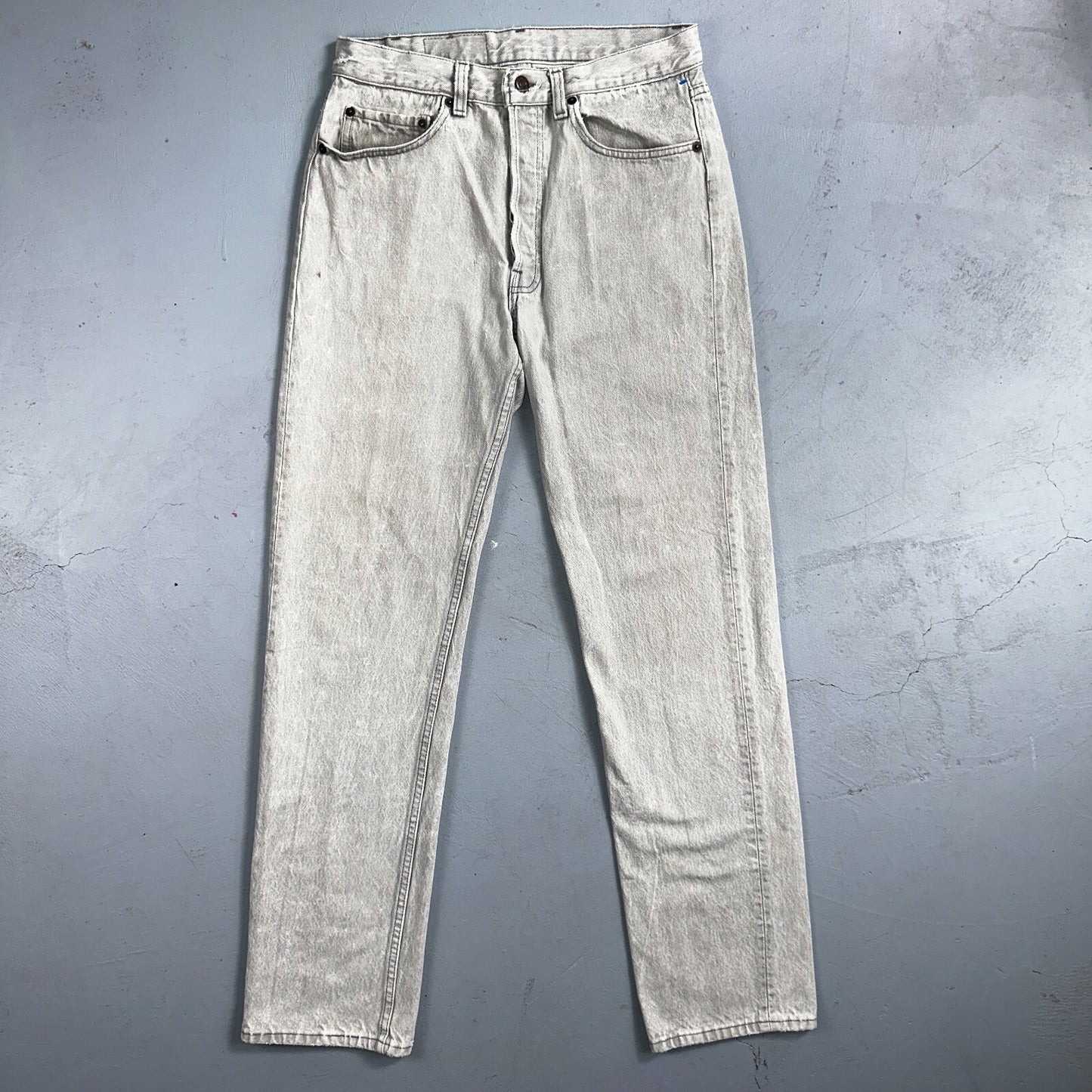 Levis 501 Vintage 90s USA XX Straight Leg Jeans Gray Light Wash 31x34 Act 29x32