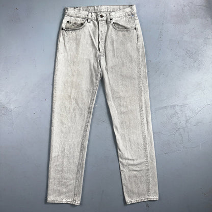 Levis 501 Vintage 90s USA XX Straight Leg Jeans Gray Light Wash 31x34 Act 29x32