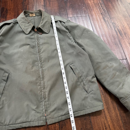 VTG 1960s AG-274 Military Green Water Repellent Jacket 42R Gabardine Rockabilly