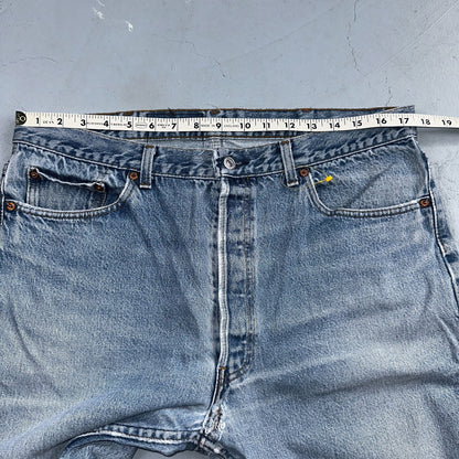 Levis 501 Vintage 90s USA XX Straight Leg Jeans Blue Light Wash 40x32 Act 35x29