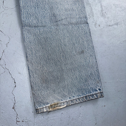 Levis 501 Vintage 90s USA XX Straight Leg Jeans Blue Light Wash 34x36 Act 31x32