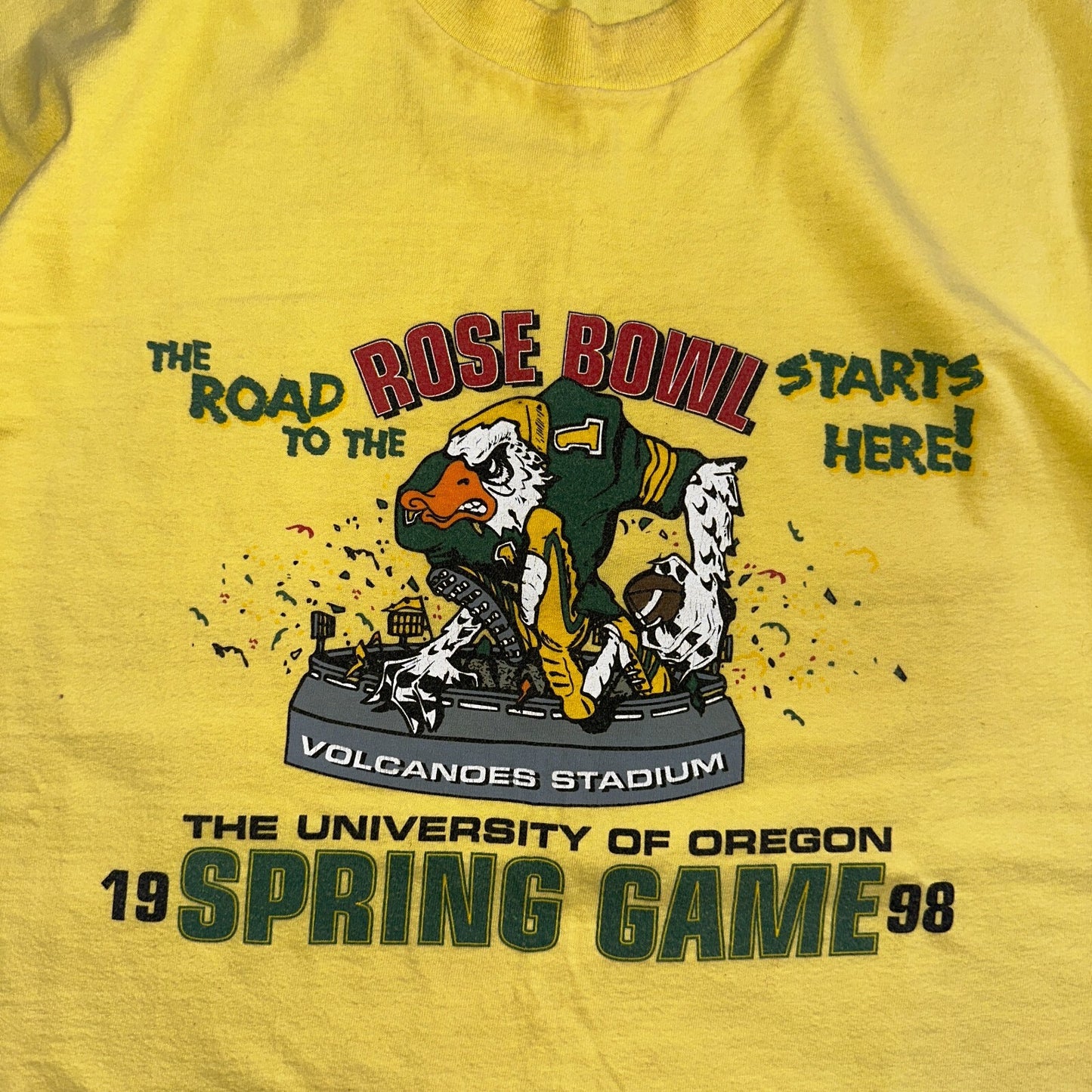 Oregon Ducks Rose Bowl 1998 VTG T Shirt Hanes Spring Pepsi 90s XL Eugene Promo