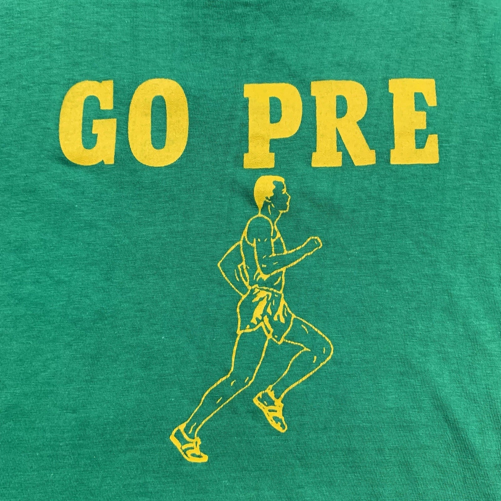 GO PRE Vintage T Shirt OG Rare Nike Geisha Rap Hike Track Prefontaine 1970s 70s