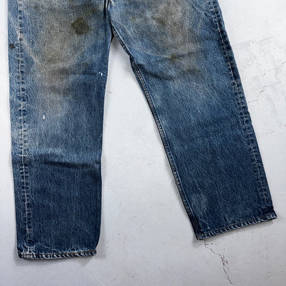 Levis 501 Vintage 90s USA XX Straight Leg Jeans Blue Med Wash 40x30 Act 36x27