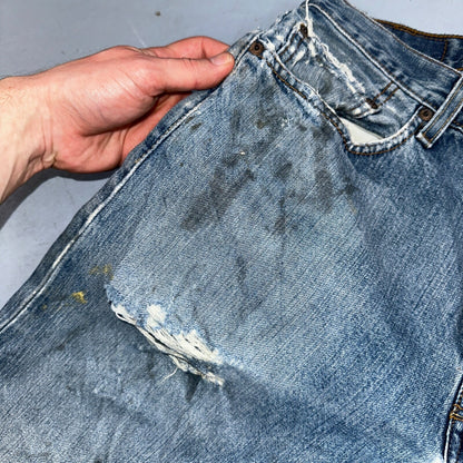 Levis 501 Vintage Y2K Mexico Straight Leg Jeans 31x32 90s Med Wash Act 30x30