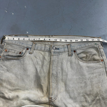 Levis 501 Vintage 90s UK Straight Leg Jeans Blue Light Wash 38x36 Act 37x30