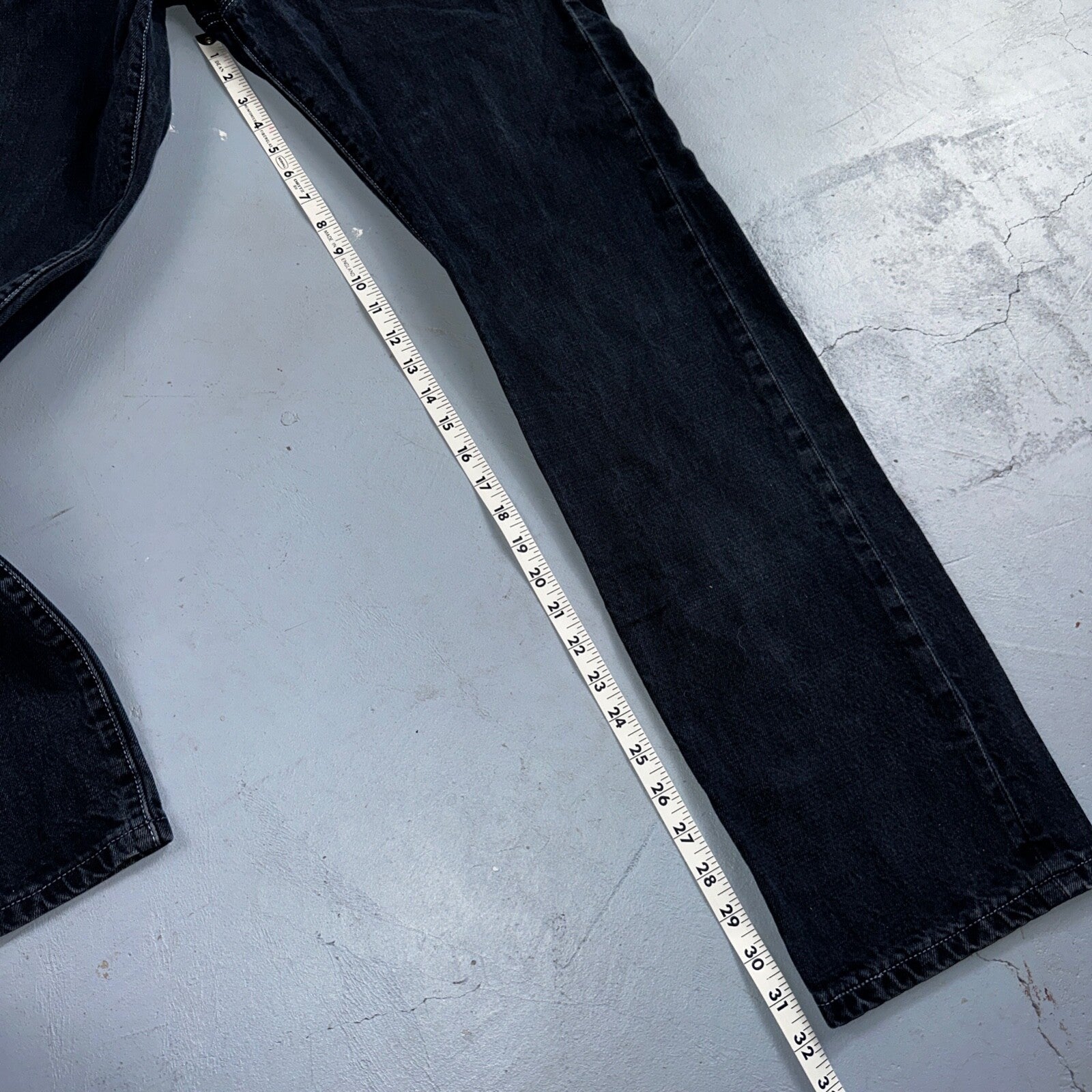 Levis 501 Vintage 90s Mexico Straight Leg Jeans 30x32 Y2K Dark Wash Act 28x32