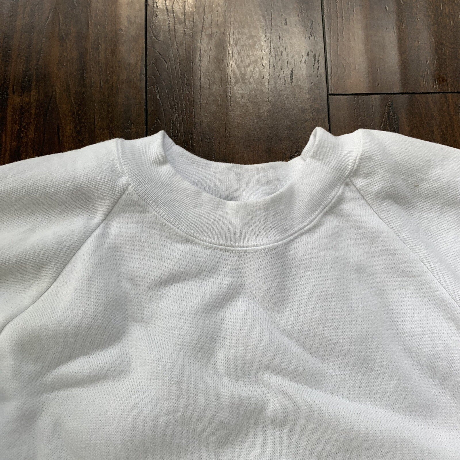 Oneita BLANK Vintage White Sweatshirt 90s Essential Lot Rap T Shirt Rare Jumper