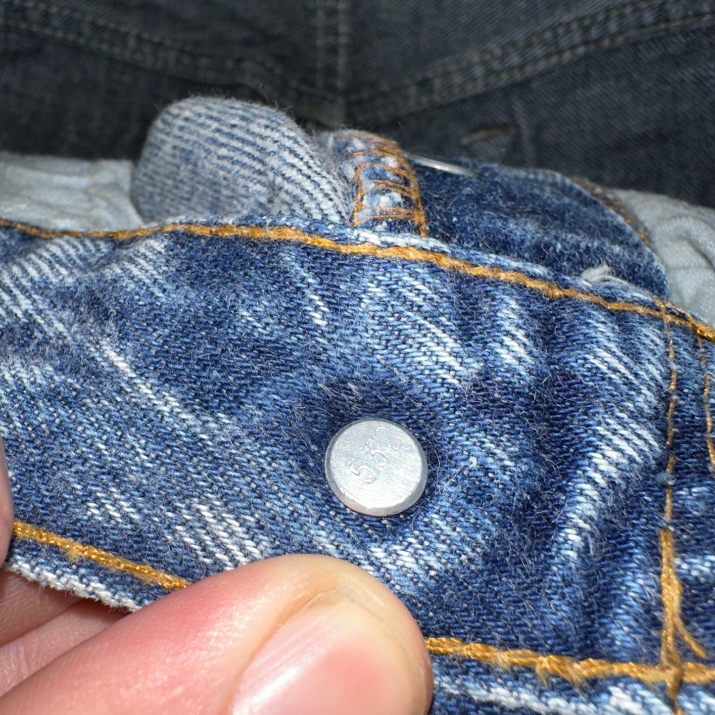 Levis 501 Vintage 90s USA XX Straight Leg Jeans Blue Med Wash 31x34 Act 29x32