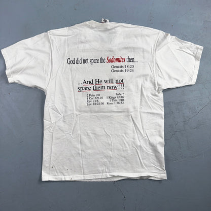 Jesus God VTG T Shirt Sodomite End Of World Genesis Earth Bible Study Graphic