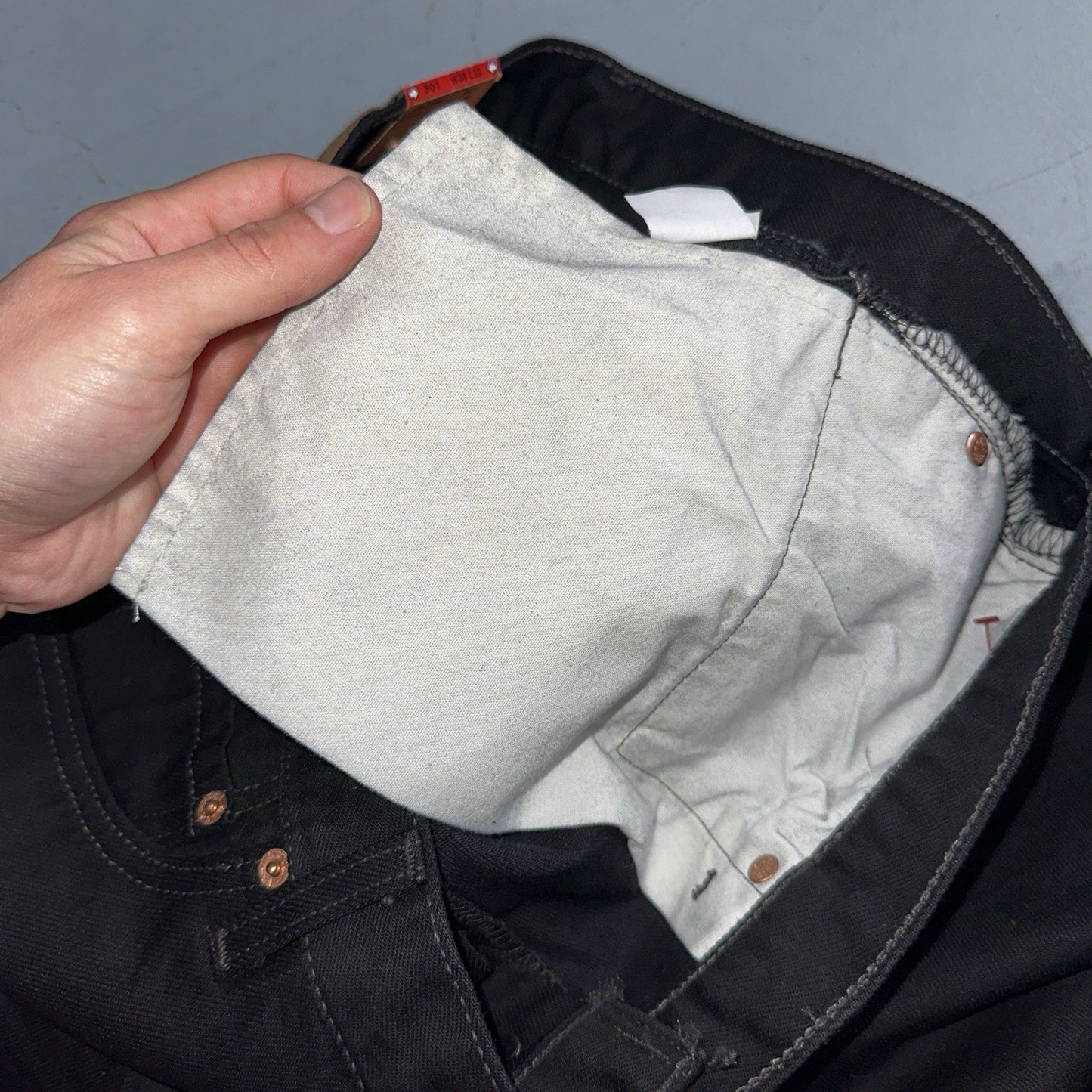 Levis 501 Deadstock Vintage 90s USA XX Straight Leg Jeans Black Dark Wash 36x32