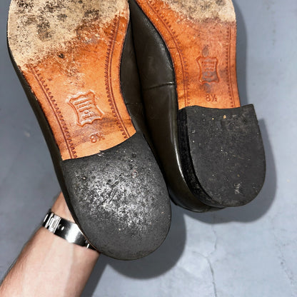 Giorgio Brutini Men Crawley Kidskin Leather Slip On Pump Loafer Gray 8.5 BLEMISH