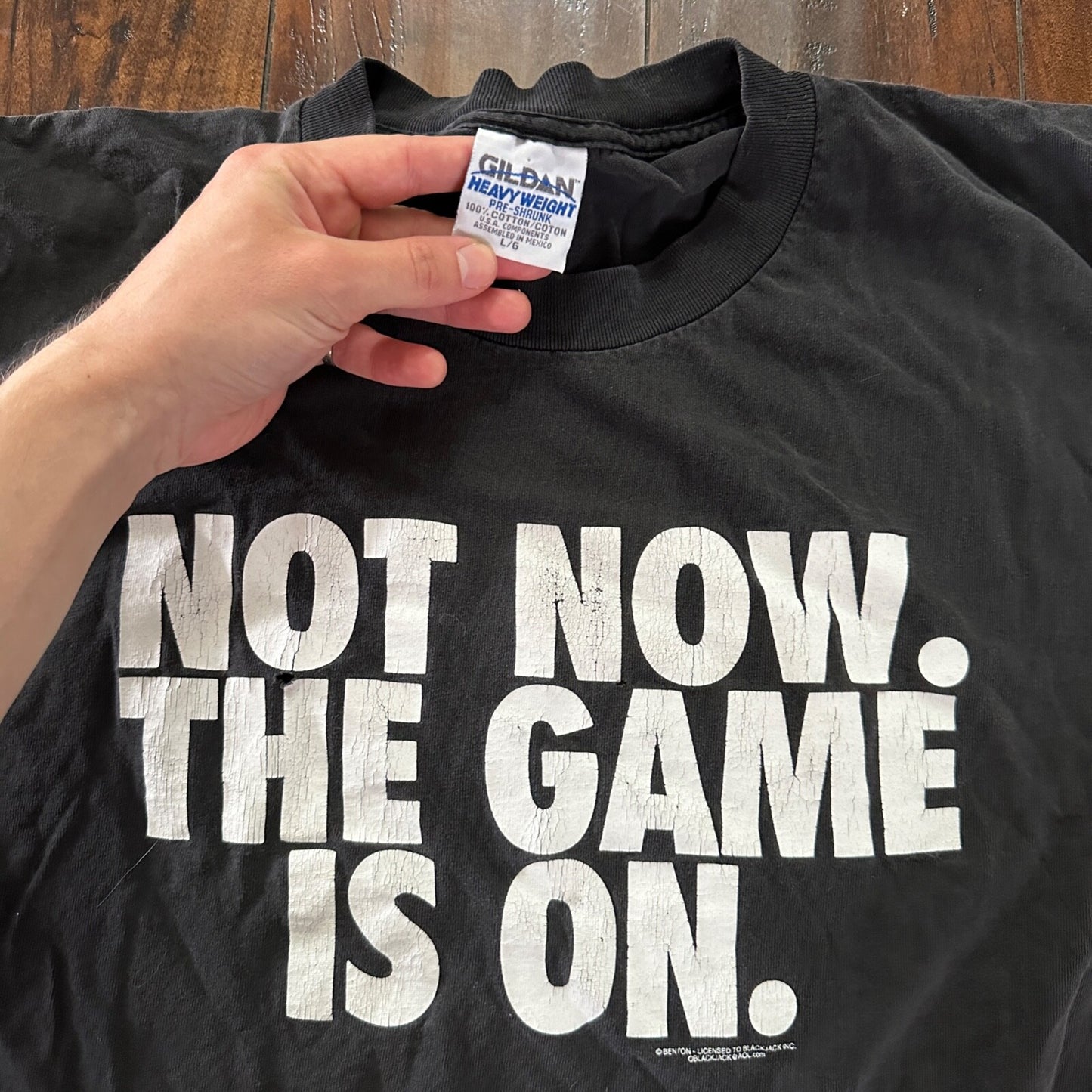 Not Now The Game Is On Vintage T Shirt Football Sports Wife Jokes Humor Thrashed