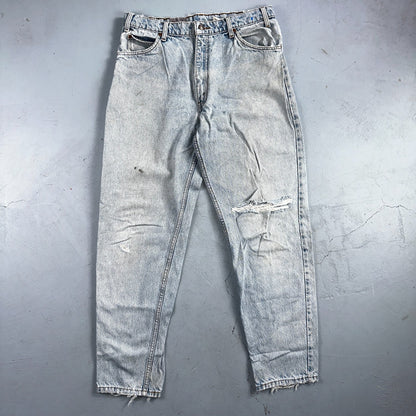 Levis 550 Vintage 90s USA Orange Tab Relaxed Blue Ligh Wash Jeans 36x32 Ac 33x30