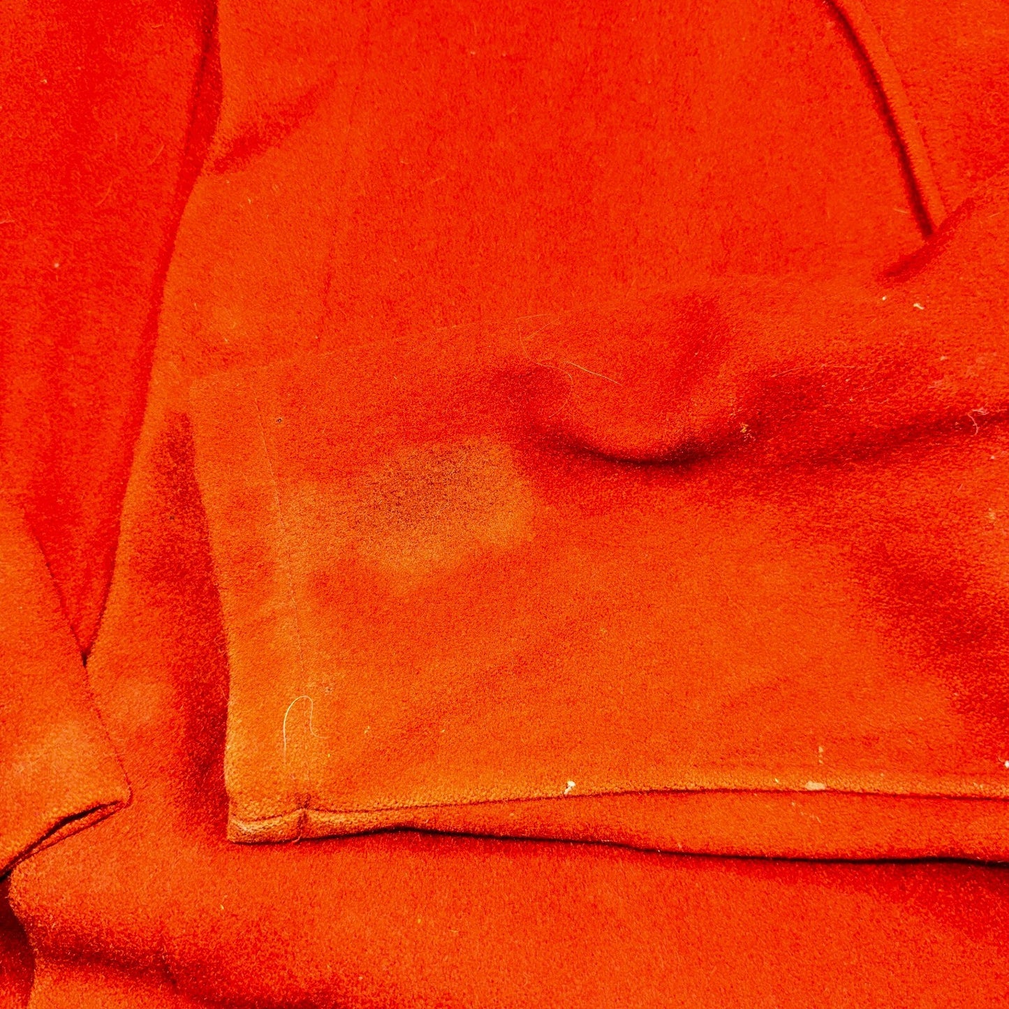 Vintage 60s 70s Wool Delivery Workwear Jacket M Rockabilly Burnt Orange Red