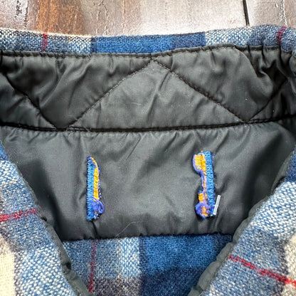 PENDLETON VTG LODGE WOOL FLANNEL L/S SHIRT 80s 70s USA Plaid sz L Shirt