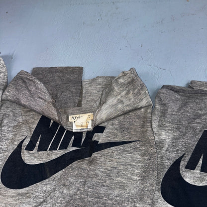 Nike 70s Lot of 8 VTG T Shirt Orange Tag Gray Swoosh Soft Chopped Front Team