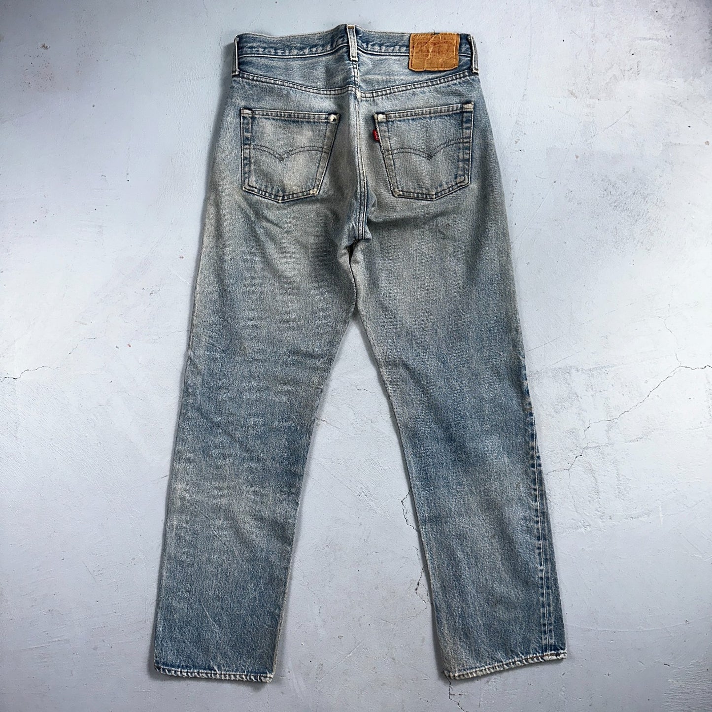 Levis 501 Vintage 80s Redline Selvedge USA XX Jeans Light Wash Worn Act 30x30