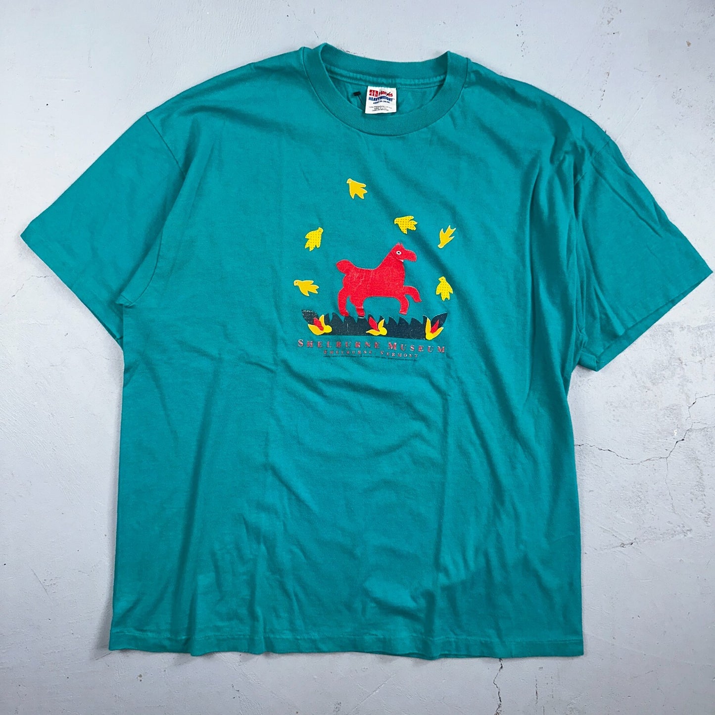 Vintage 1994 Shelburne Museum Vermont Graphic Tee Shirt Horse Single Stitch USA