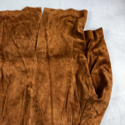 Orvis Mens 44 Suede leather blazer sport coat Lined jacket Brown Pockets