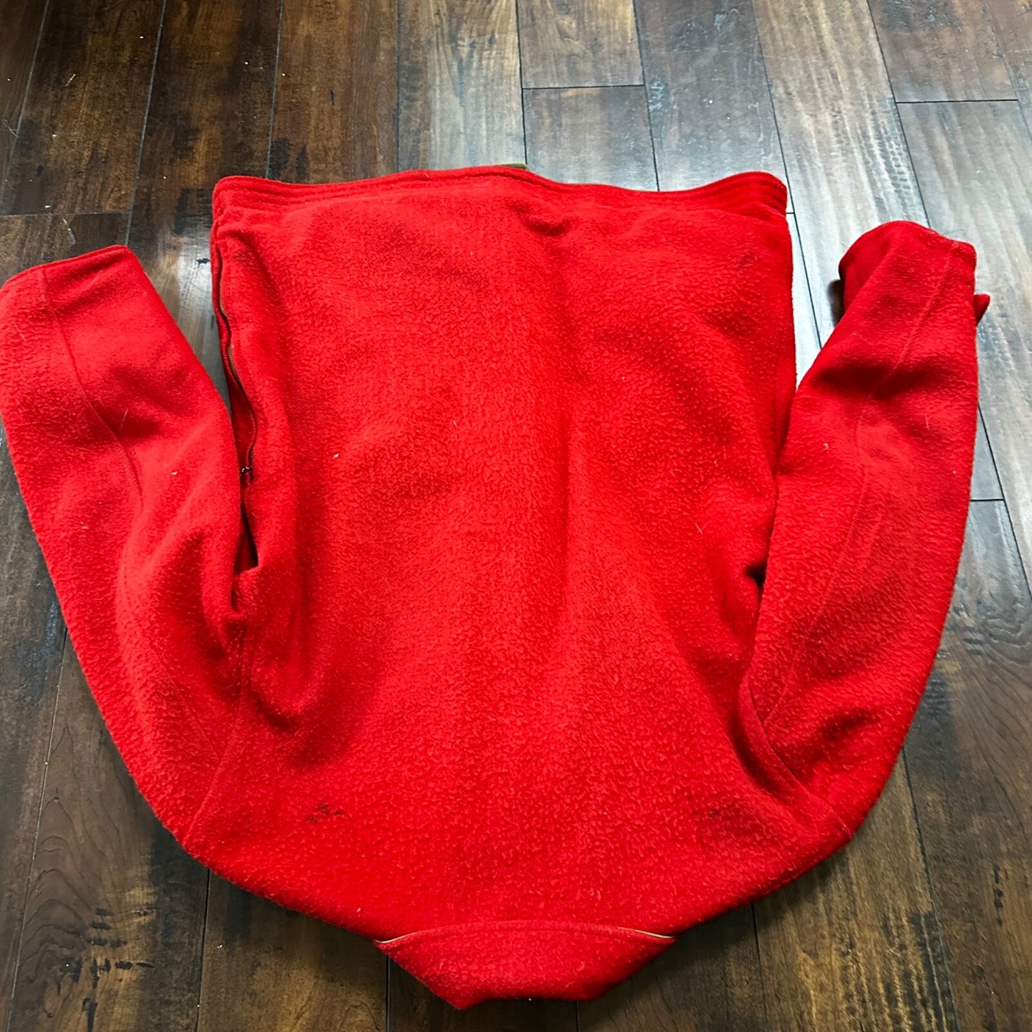 VTG 40s 50s Wool Western Coat Jacket Rockabilly Red Military Green WWII RARE