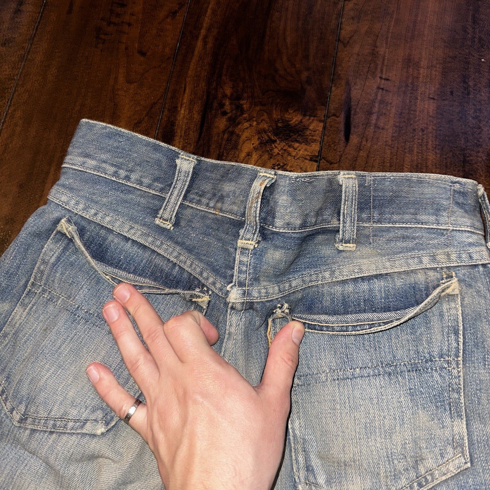 Bally True VTG 40s 50s Redline Selvedge Denim Jeans 1950s Levi’s Big E 27x30