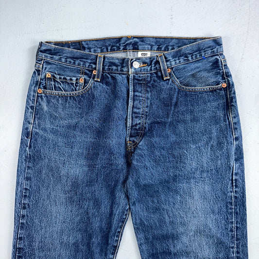 Levis 501 Vintage Y2K 90s XX Straight Leg Jeans Blue Med Wash 34X30 Act 33x30