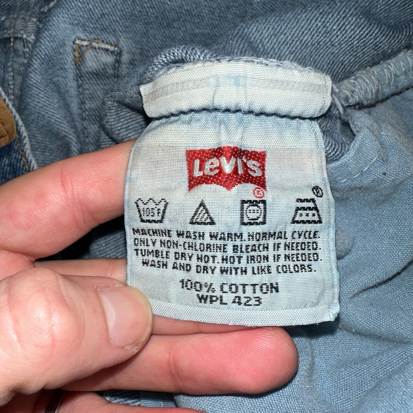 Levis 501 Vintage 90s Y2K XX Straight Leg Jeans Blue Light Wash 34x30 Act 31x29