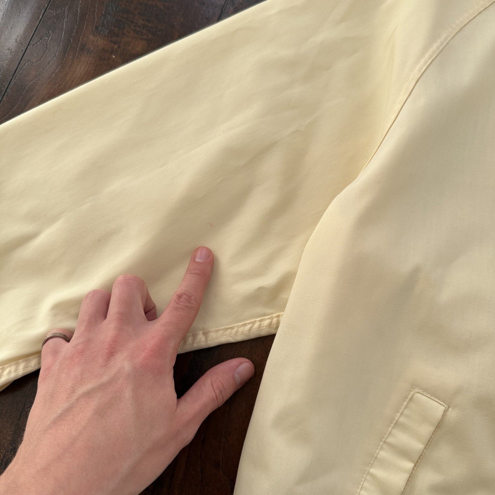 Vintage Work Jacket Men's Yellow Full Zip Gabardine 60s Talon 70s Chore Light