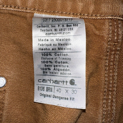 Carhartt VTG Double Knee Carpenter Pants Y2K B01 B136 BRN Brown 40x30 Act 39x29