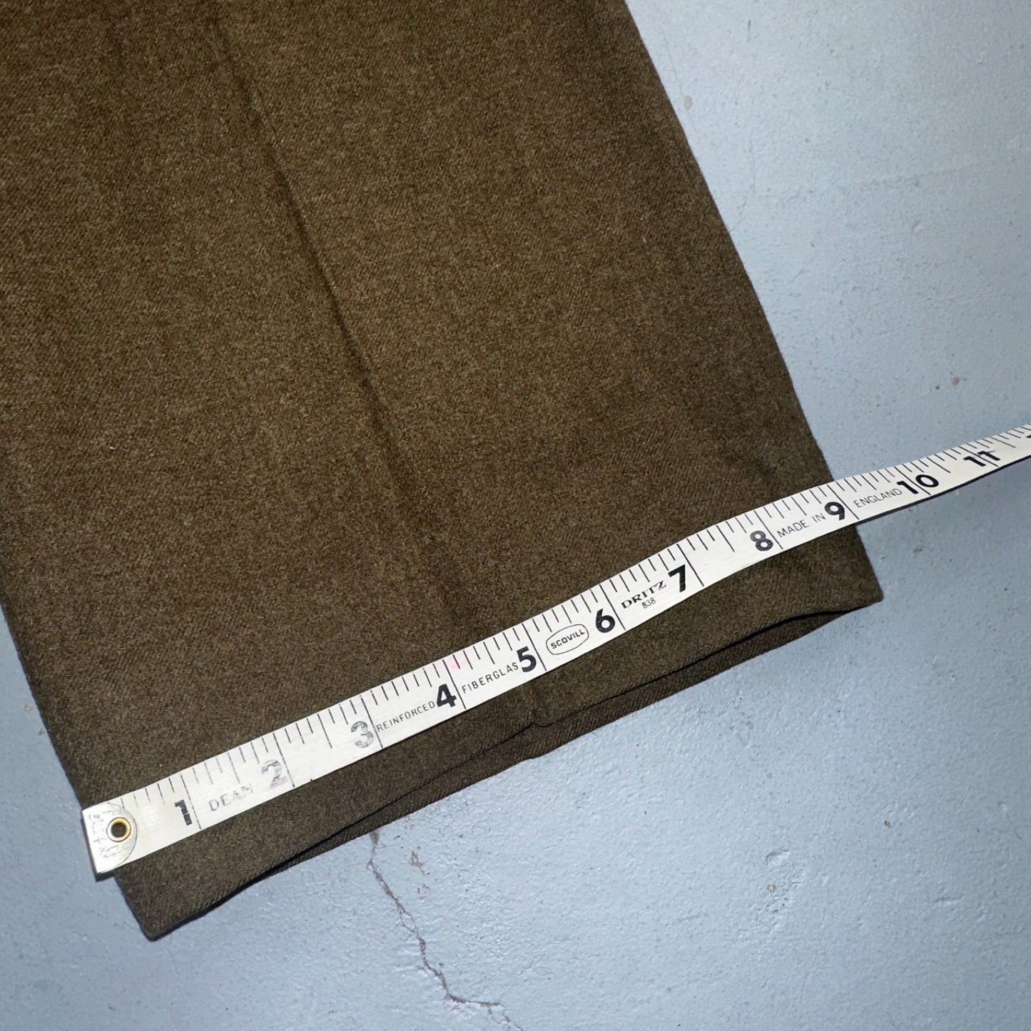 Vintage 40s US Army WWII Field Wool Trousers Pants Mens 34x33 OD-33 Military