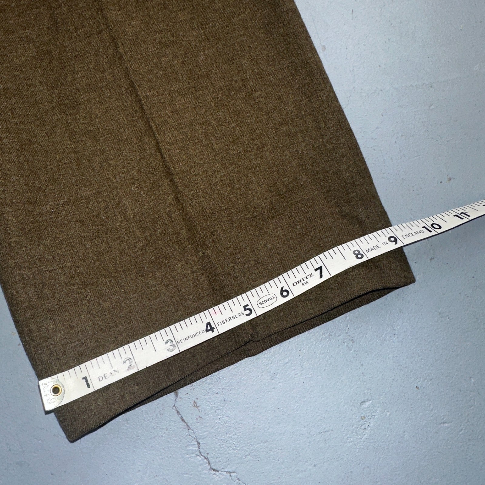 Vintage 40s US Army WWII Field Wool Trousers Pants Mens 34x33 OD-33 Military