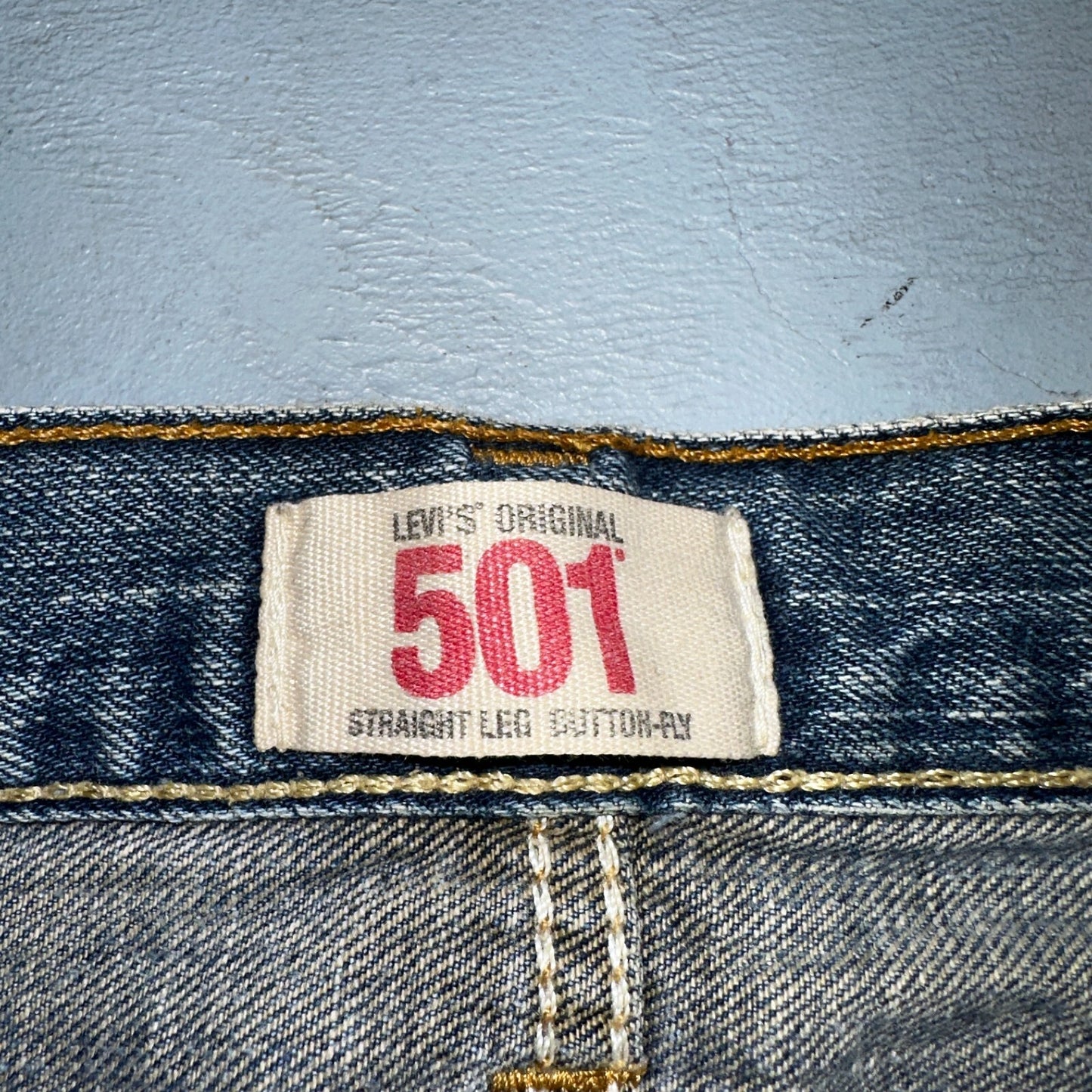 Levis 501 Vintage Y2K XX Straight Leg Jeans Blue Med Wash 33x34 Act 33x33