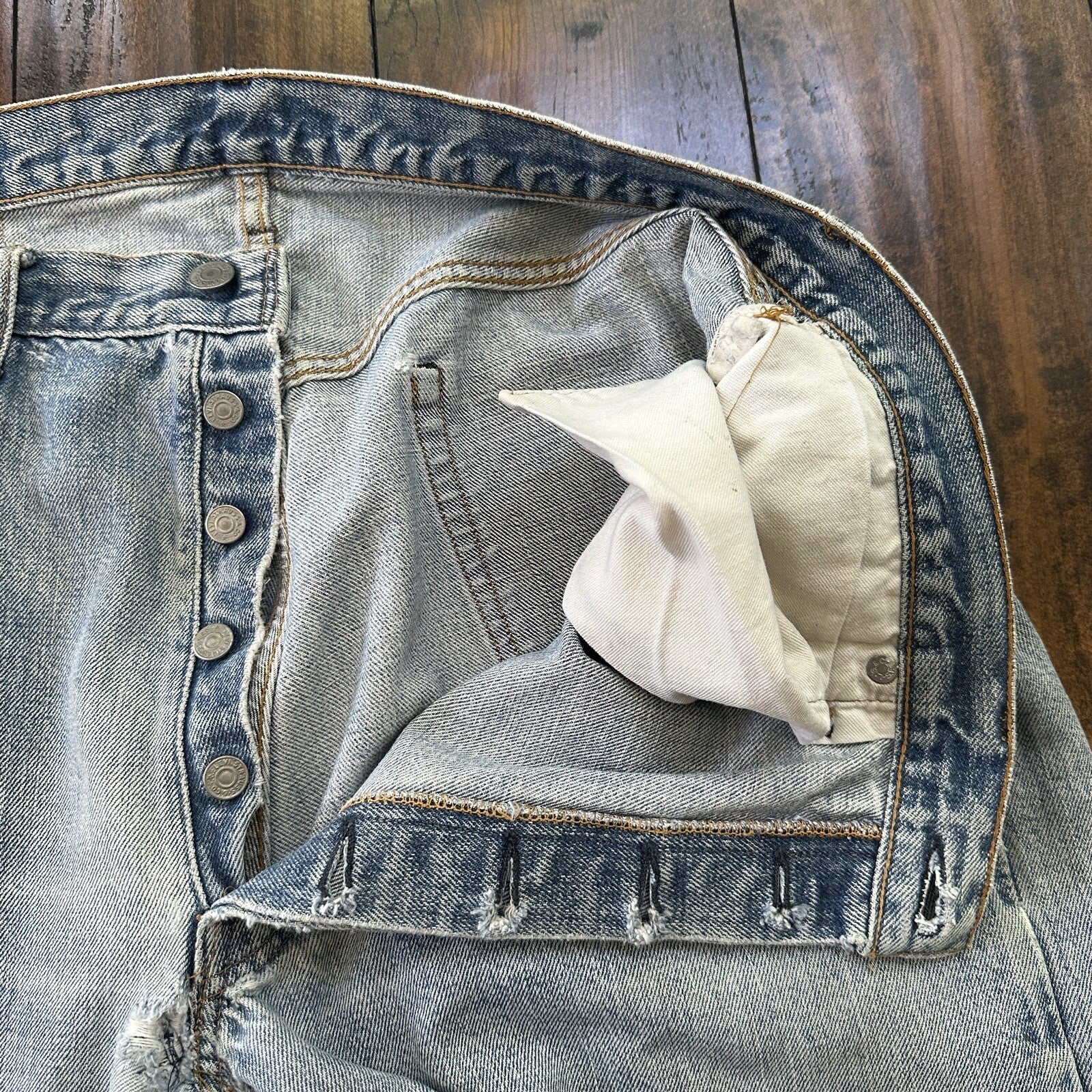 Levis VTG 70s SS Redline Selvedge USA 501 XX Jeans 66 80s 38x33 Act 34x27 CUT